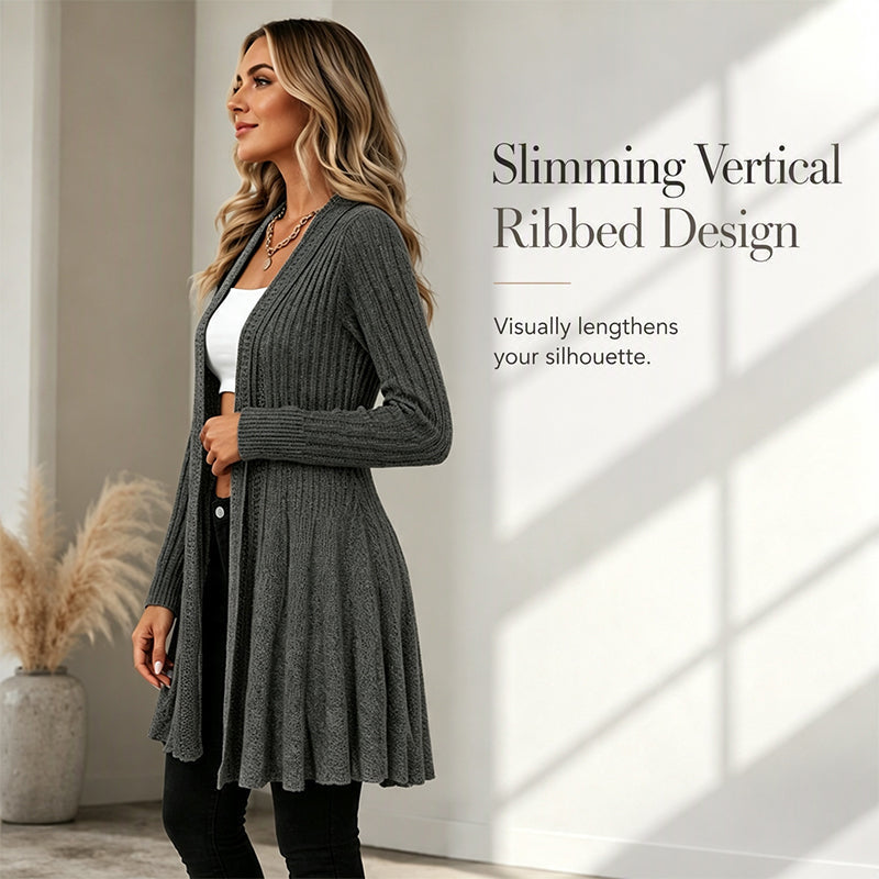 ✨👚Casaco de malha feminino elegante com abertura à frente