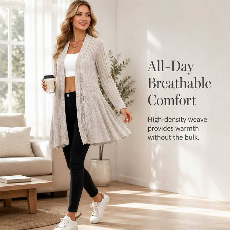 ✨👚Casaco de malha feminino elegante com abertura à frente