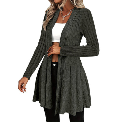 ✨👚Casaco de malha feminino elegante com abertura à frente