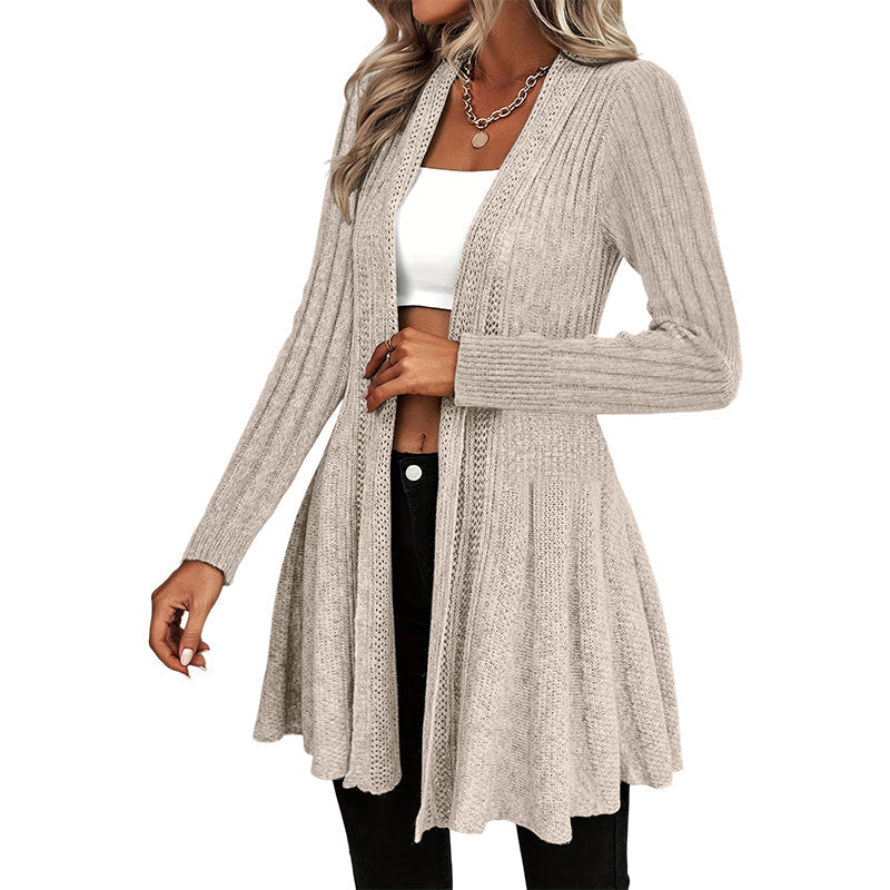 ✨👚Casaco de malha feminino elegante com abertura à frente