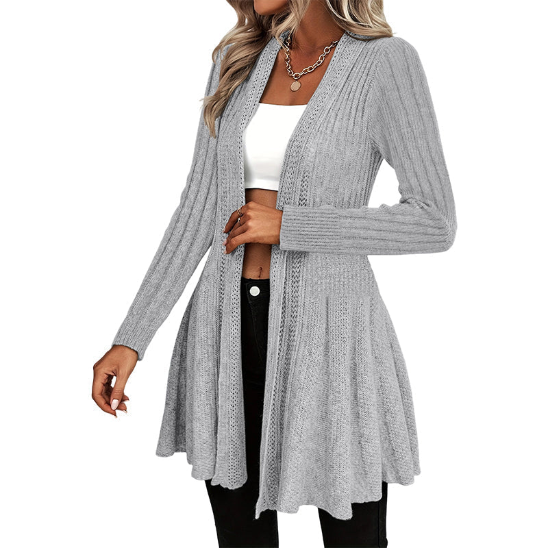 ✨👚Casaco de malha feminino elegante com abertura à frente
