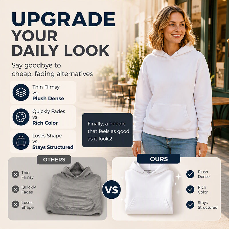 👚Camisola com capuz unissexo, minimalista e com estampado gráfico