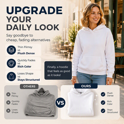 👚Camisola com capuz unissexo, minimalista e com estampado gráfico