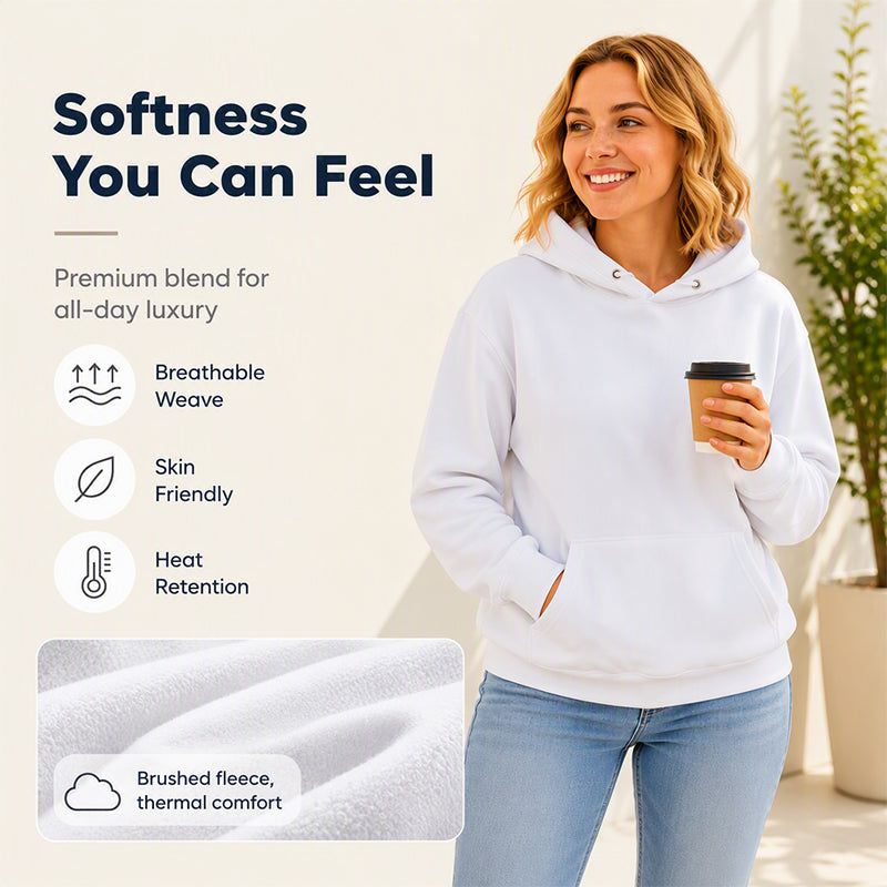 👚Camisola com capuz unissexo, minimalista e com estampado gráfico