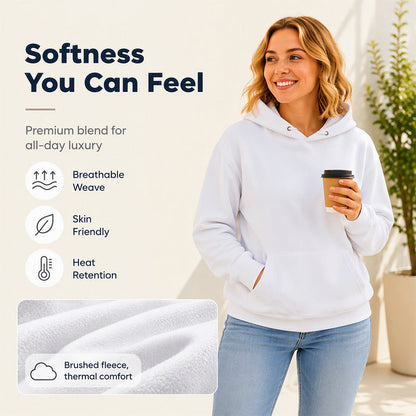 👚Camisola com capuz unissexo, minimalista e com estampado gráfico