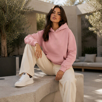 👚Camisola com capuz unissexo, minimalista e com estampado gráfico