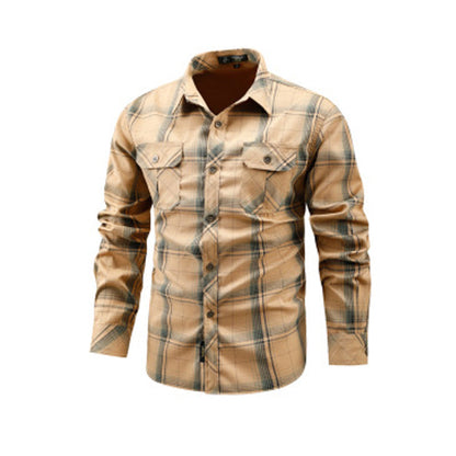 ✨Camisa casual masculina de manga comprida xadrez – Camisa clássica de manga comprida xadrez para um estilo smart-casual no dia a dia 👔