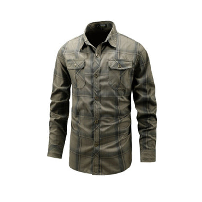 ✨Camisa casual masculina de manga comprida xadrez – Camisa clássica de manga comprida xadrez para um estilo smart-casual no dia a dia 👔