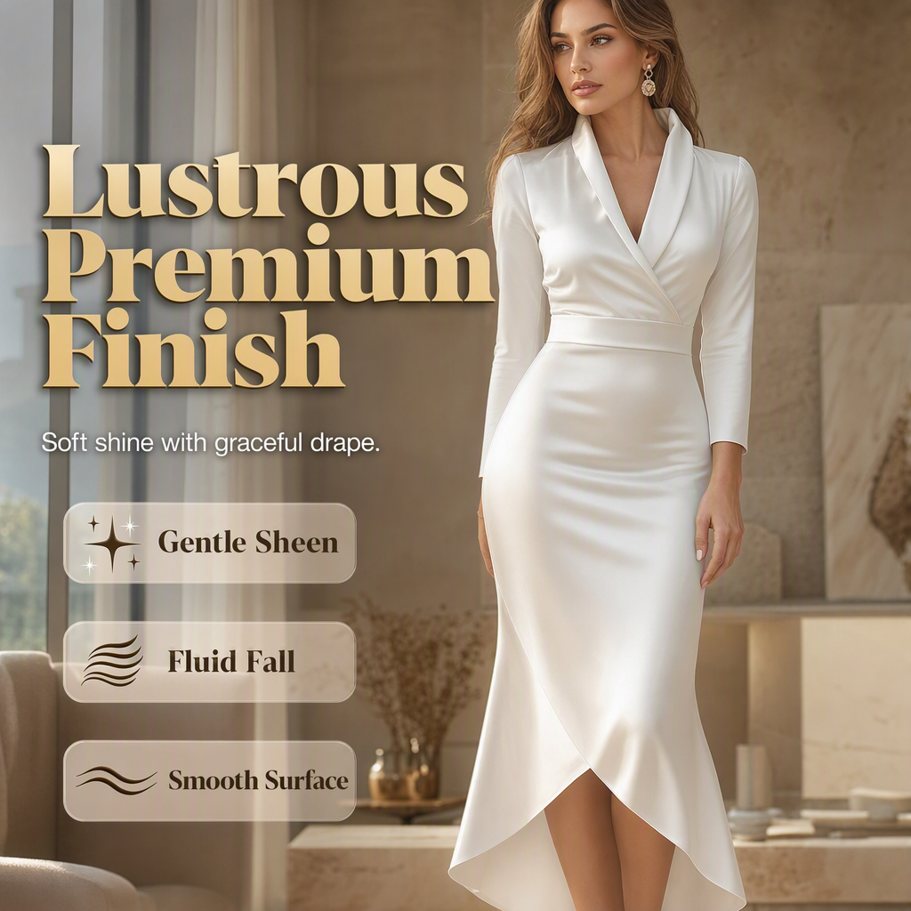 ✨👗Vestido midi elegante em cetim para mulher