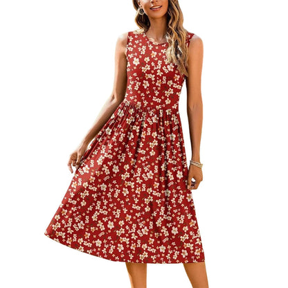 ✨👗Vestido maxi elegante sem mangas para mulher