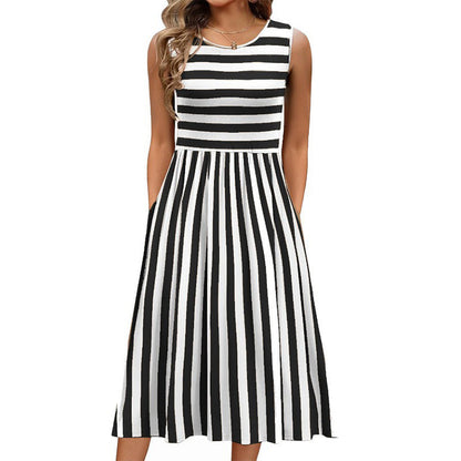 ✨👗Vestido maxi elegante sem mangas para mulher