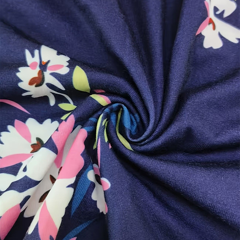 ✨👗Vestido elegante com estampado e bolsos para mulher