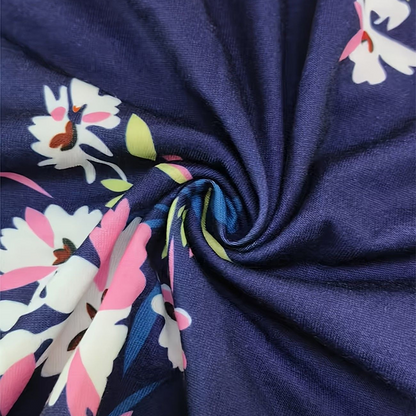 ✨👗Vestido elegante com estampado e bolsos para mulher