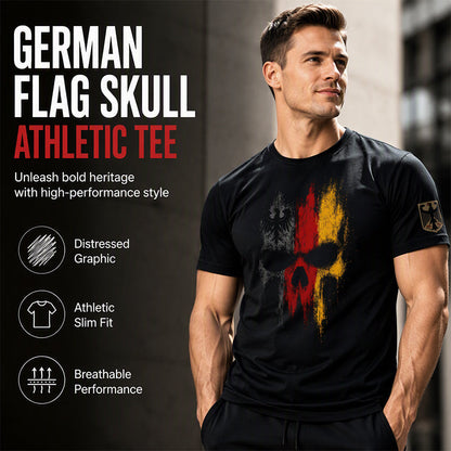 Camiseta masculina com estampa de caveira