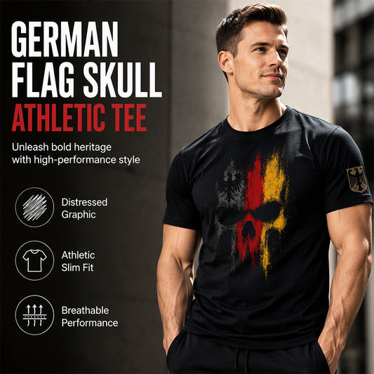 Camiseta masculina com estampa de caveira