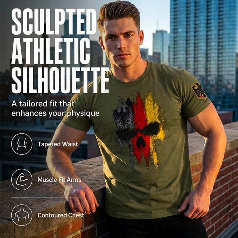 Camiseta masculina com estampa de caveira
