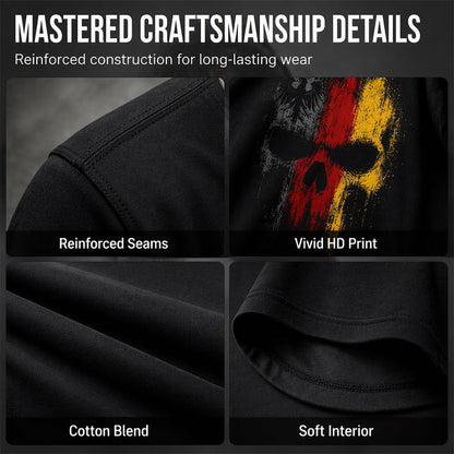 Camiseta masculina com estampa de caveira