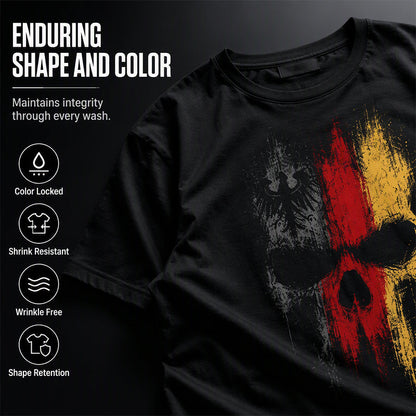 Camiseta masculina com estampa de caveira