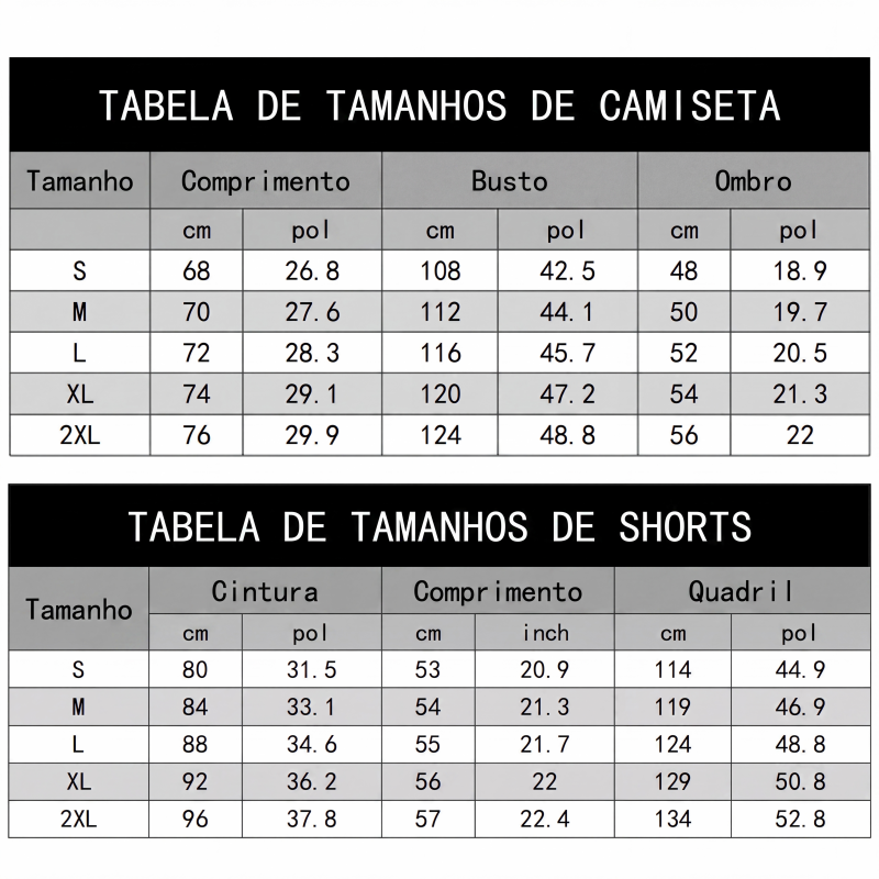 Conjunto de 2 peças: camiseta casual e shorts masculinos