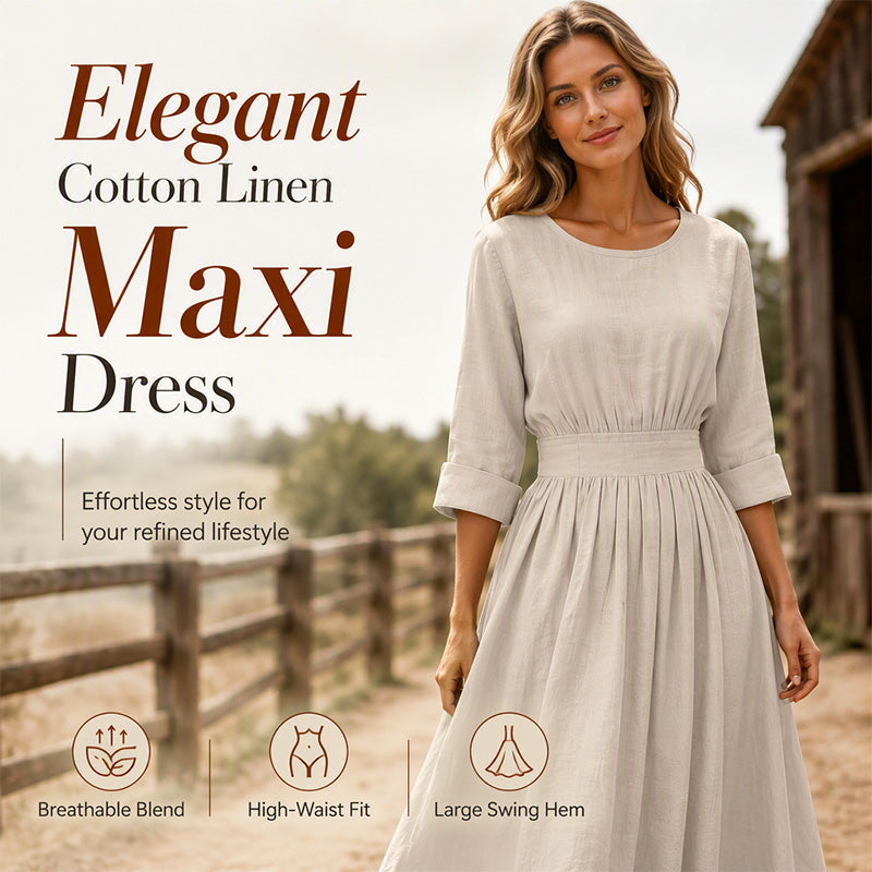 ✨👗Vestido casual feminino com cintura marcada