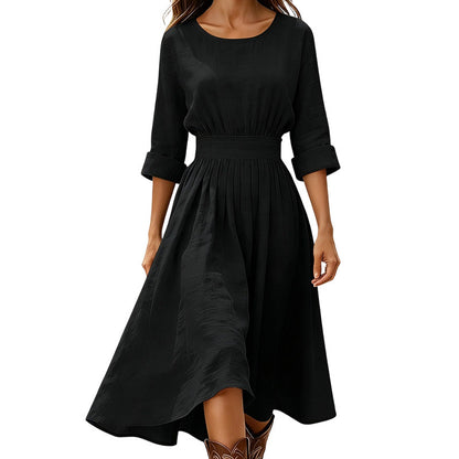 ✨👗Vestido casual feminino com cintura marcada