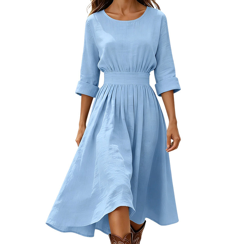 ✨👗Vestido casual feminino com cintura marcada