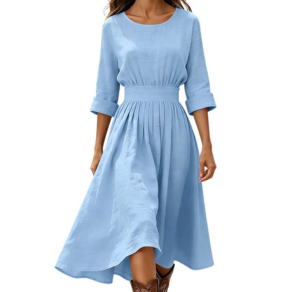 ✨👗Vestido casual feminino com cintura marcada
