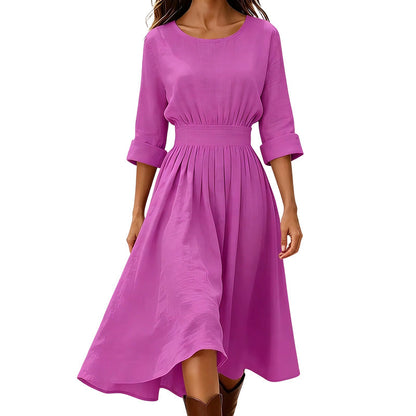 ✨👗Vestido casual feminino com cintura marcada