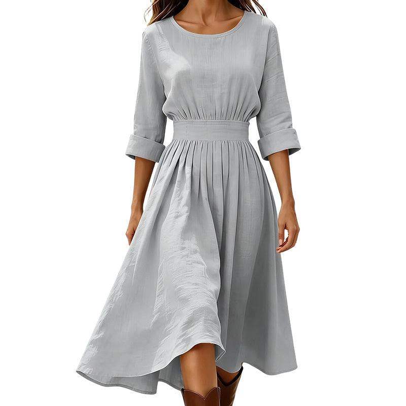 ✨👗Vestido casual feminino com cintura marcada