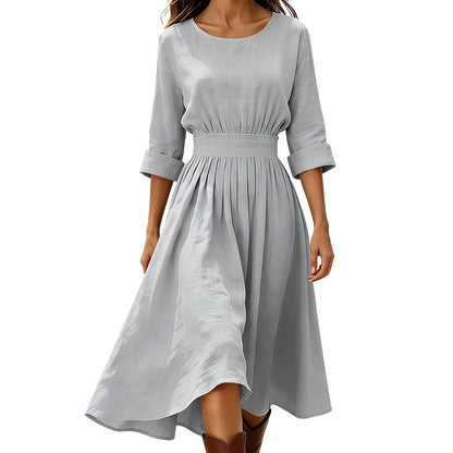 ✨👗Vestido casual feminino com cintura marcada