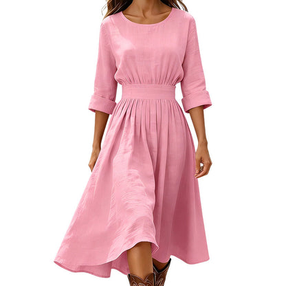 ✨👗Vestido casual feminino com cintura marcada