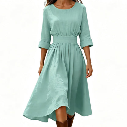 ✨👗Vestido casual feminino com cintura marcada