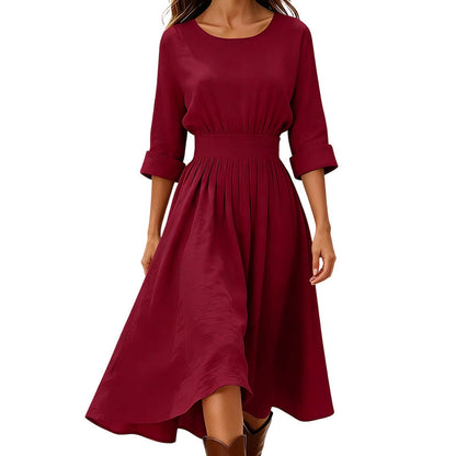 ✨👗Vestido casual feminino com cintura marcada
