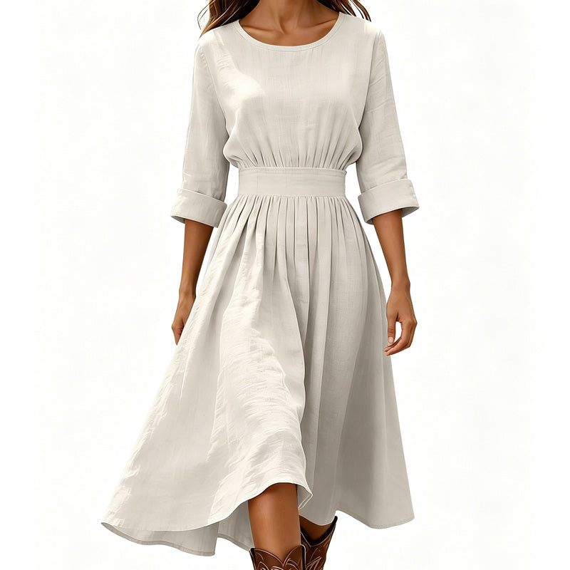 ✨👗Vestido casual feminino com cintura marcada
