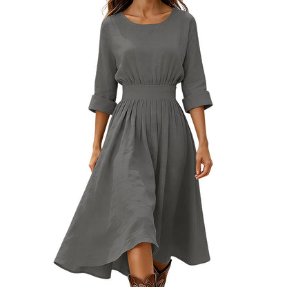 ✨👗Vestido casual feminino com cintura marcada