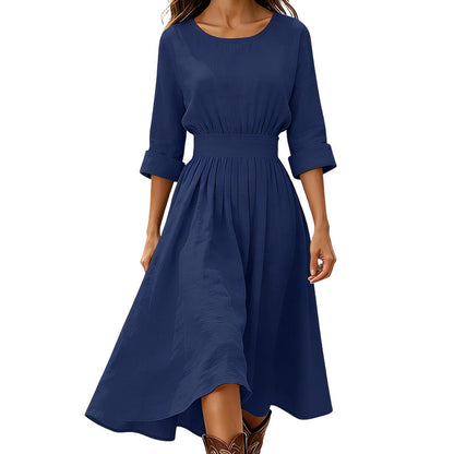 ✨👗Vestido casual feminino com cintura marcada
