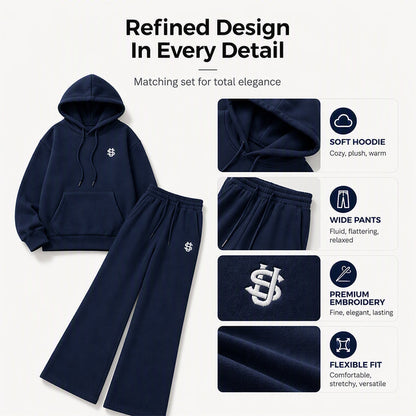 Women's Hoodie & Wide-Leg Pants Set