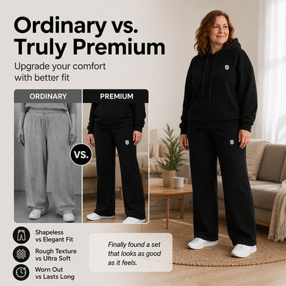 Women's Hoodie & Wide-Leg Pants Set