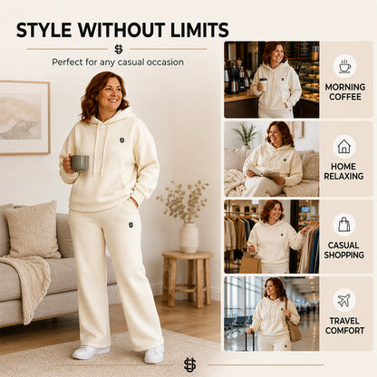 Women's Hoodie & Wide-Leg Pants Set
