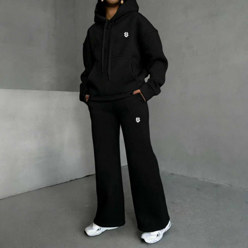 Women's Hoodie & Wide-Leg Pants Set