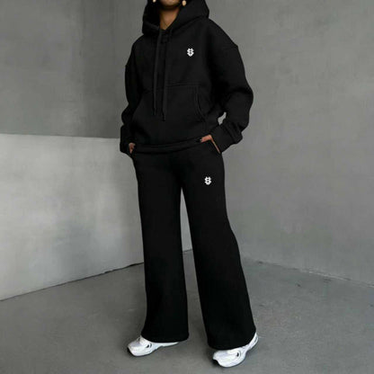Women's Hoodie & Wide-Leg Pants Set