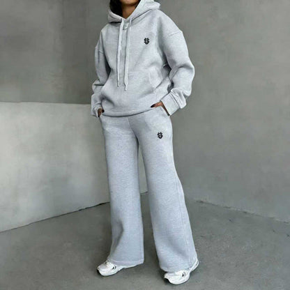 Women's Hoodie & Wide-Leg Pants Set