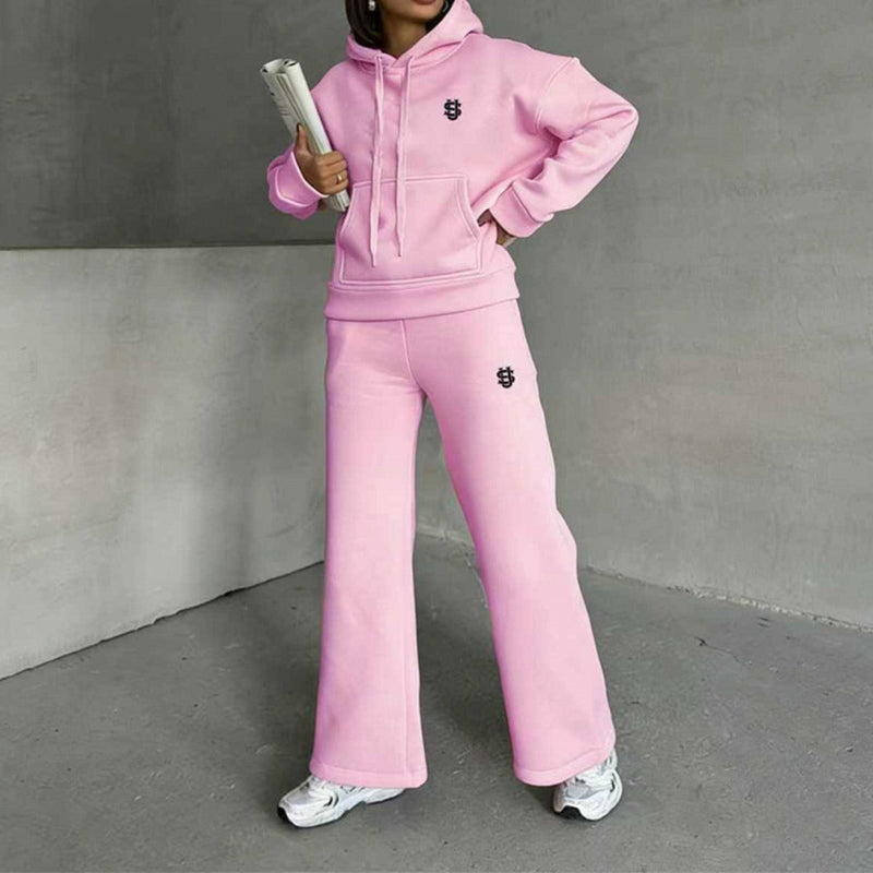 Women's Hoodie & Wide-Leg Pants Set