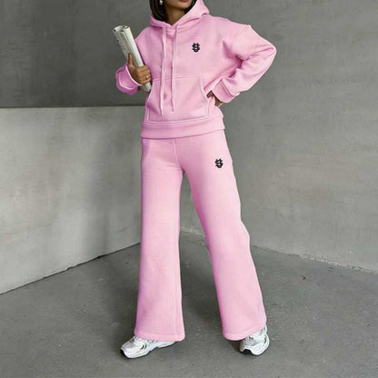 Women's Hoodie & Wide-Leg Pants Set