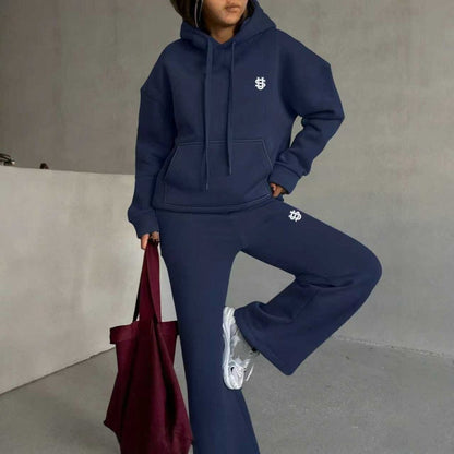 Women's Hoodie & Wide-Leg Pants Set
