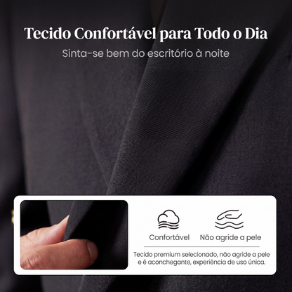 Conjunto de 2 peças: jaqueta slim fit e calça para homem