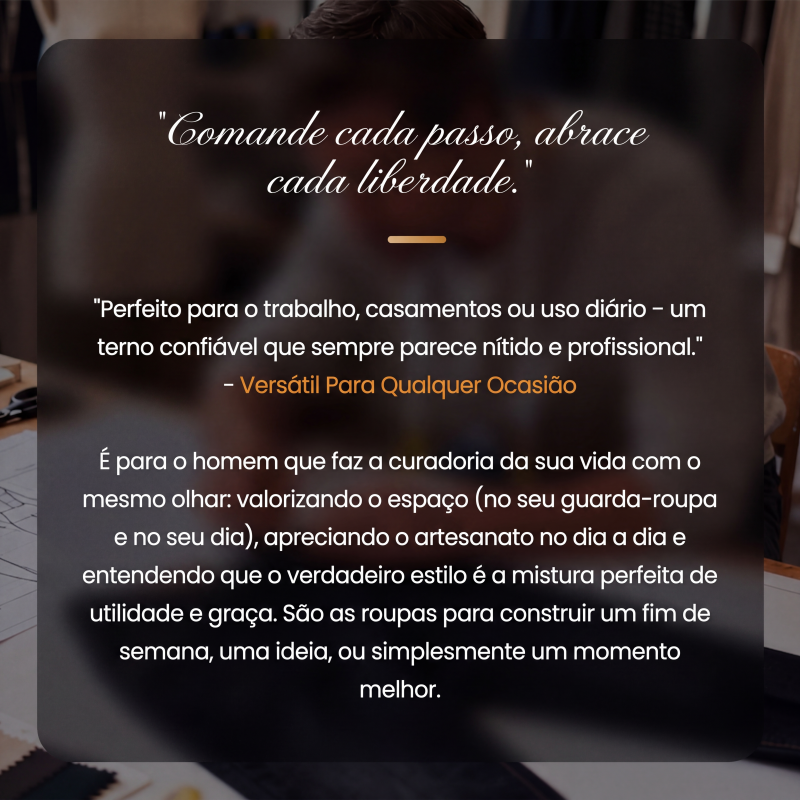 Conjunto de 2 peças: jaqueta slim fit e calça para homem