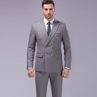 Conjunto de 2 peças: jaqueta slim fit e calça para homem