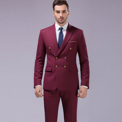 Conjunto de 2 peças: jaqueta slim fit e calça para homem