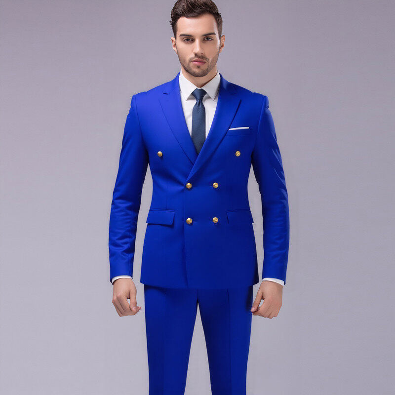 Conjunto de 2 peças: jaqueta slim fit e calça para homem